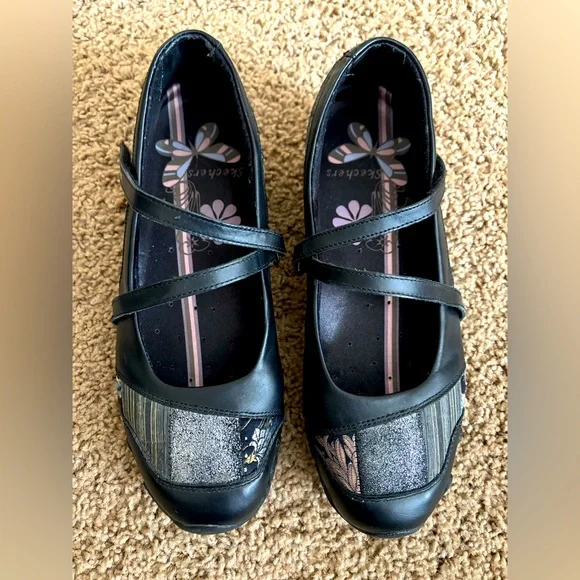 Skechers Bikers Flirt in Black - Picture 1 of 7